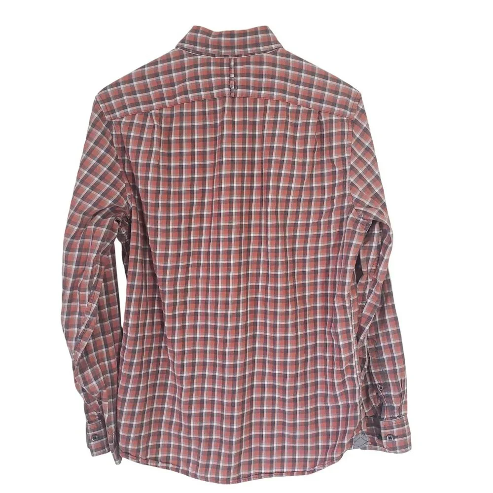 Banana Republic Mens Red Plaid Button-Down Shirt Size M ‎ Casual Staple Everyday